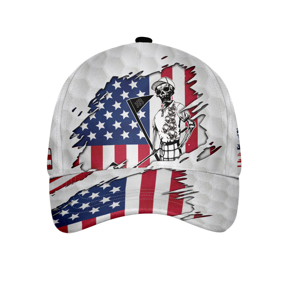 American Flag Golf Ball Texture Personalized Custom Cap Classic Cap