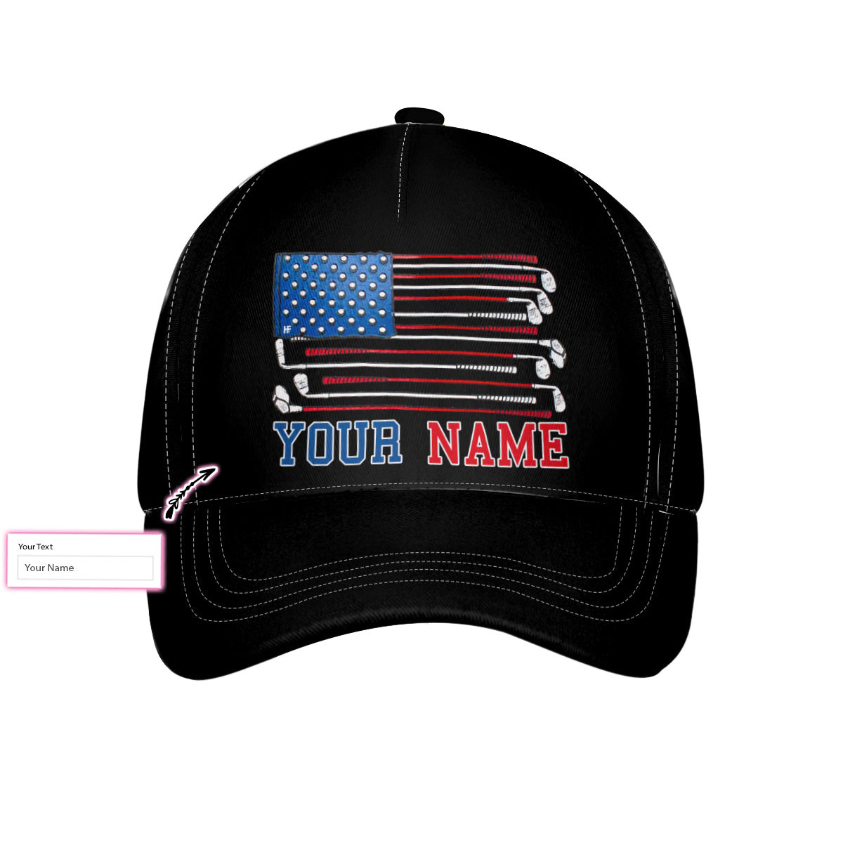 American Flag Golf Custom Cap
