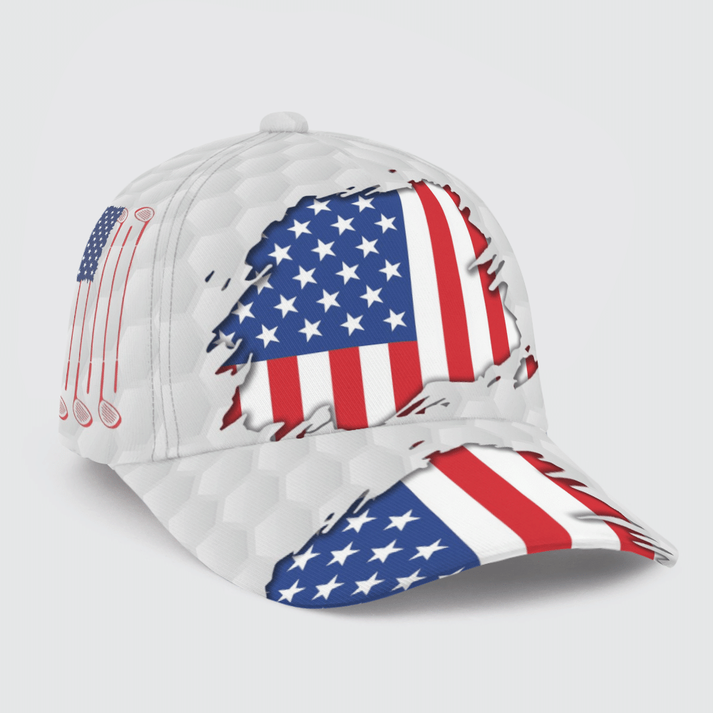 American Flag Pattern Golf Cap Golf Hats For Men