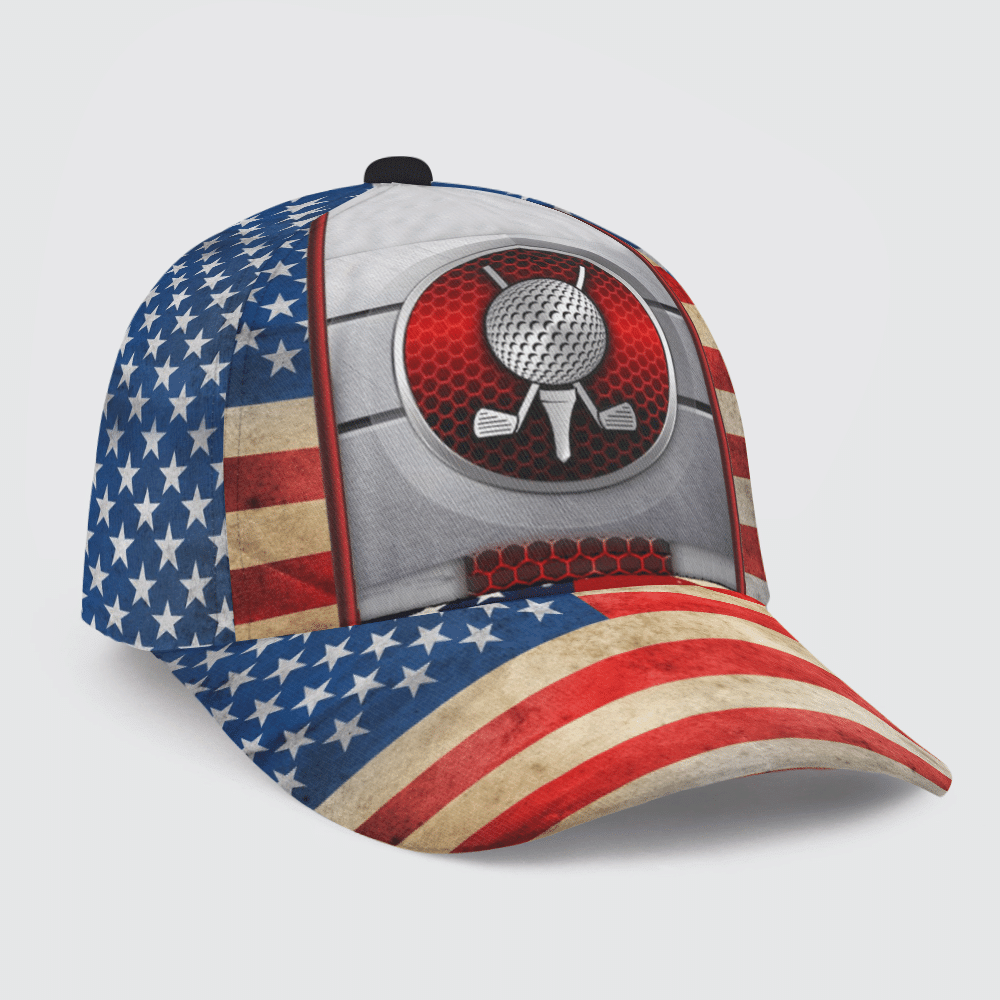 American Flag Proud Carbon Golf Cap Golf Hats For Men