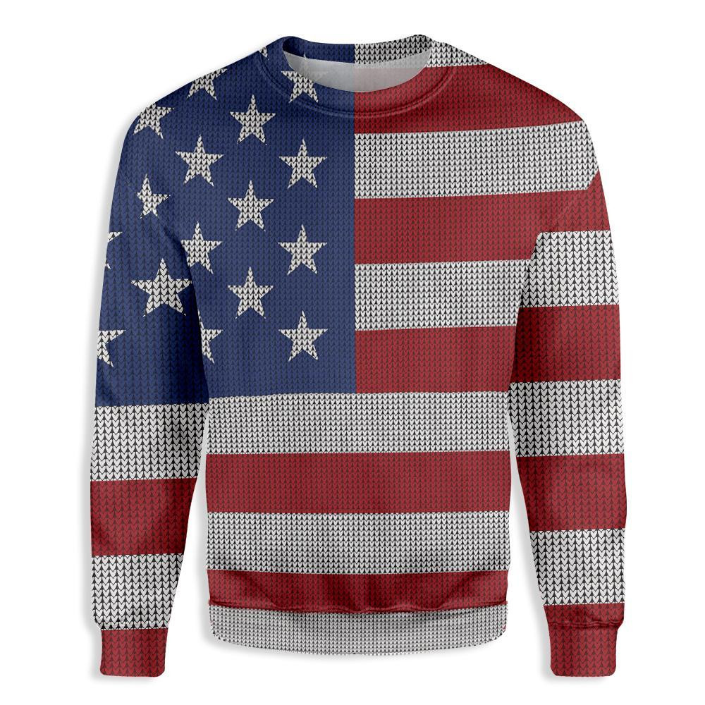 American Flag Ugly Christmas Sweater Ugly Sweater For Men Women
