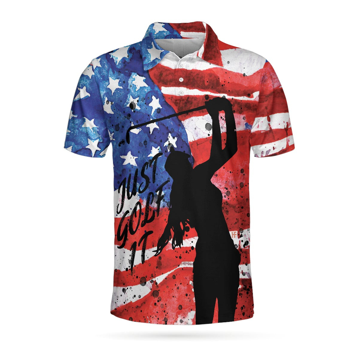 American Golfer Just Golf It V2 Short Sleeve Golf Polo Shirt Polo Shirts For Men And Women