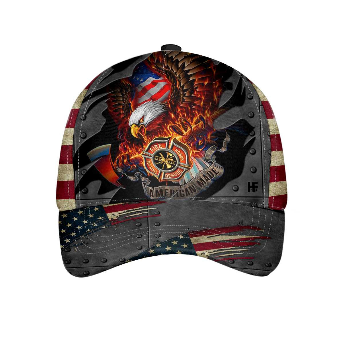 American Made Fire Fighter Classic Cap Cool Firefighter Baseball Cap Gift For Firefighters