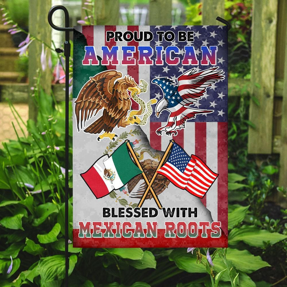 American Mexican Friendship Flag  Garden Flag House Flag