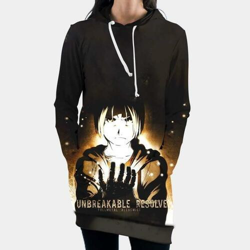 Angry Edward With Glowing Glove Hooded Dress 3d Hoodie Dress Sweater Dress Sweatshirt Dress Hoodie