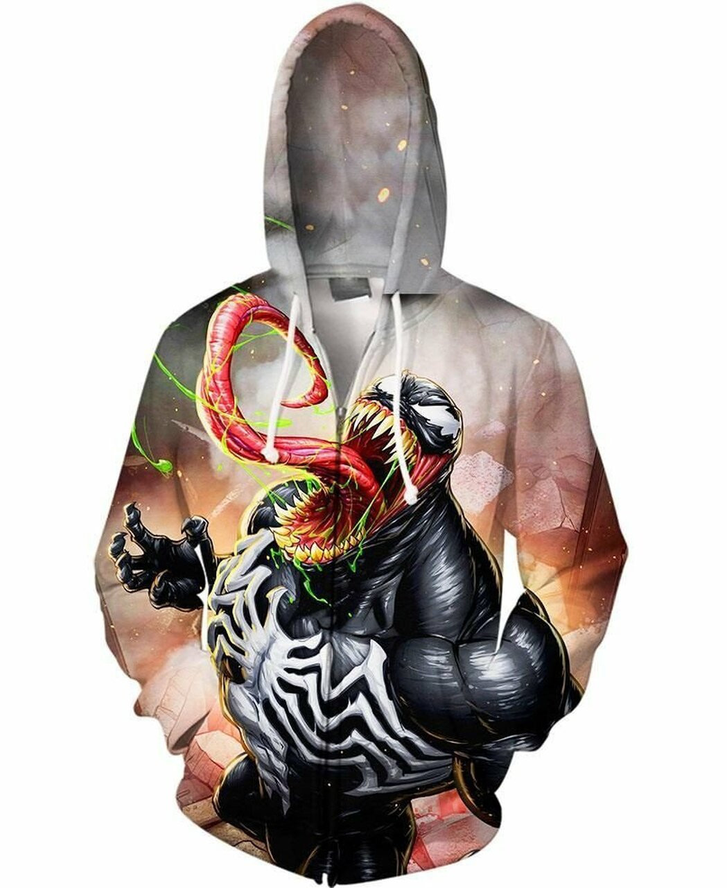 Angry Venom 3d All Over Print Hoodie