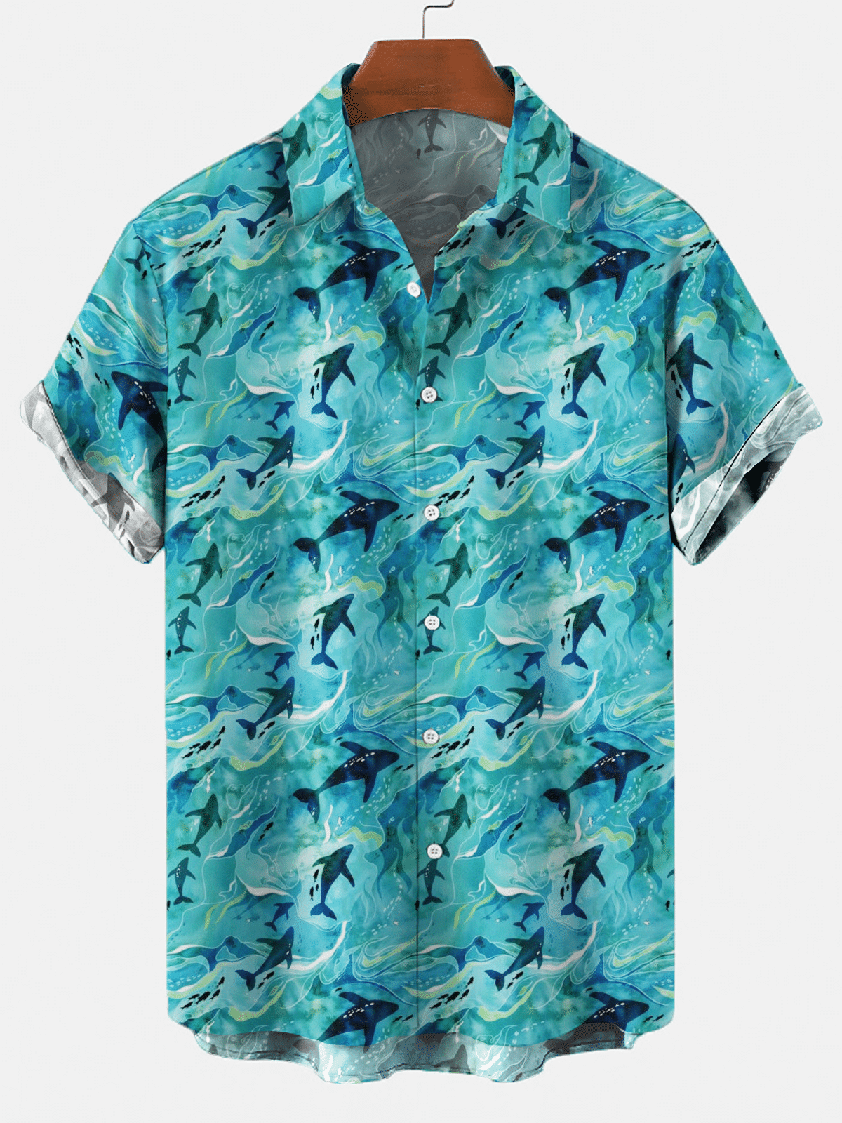 Animal Shirt Collar Printed Shirts  Tops Hawaiian Shirt for Men Women