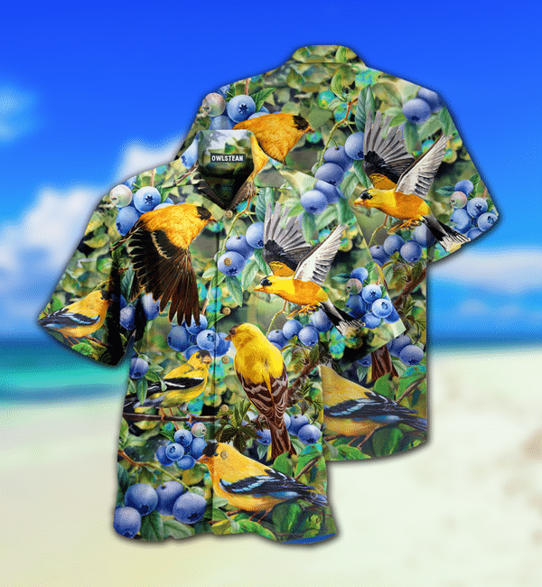 Animals All About Blueberry And Goldfinch Limited Edition - Hawaiian Shirt - Hawaiian Shirt For Men