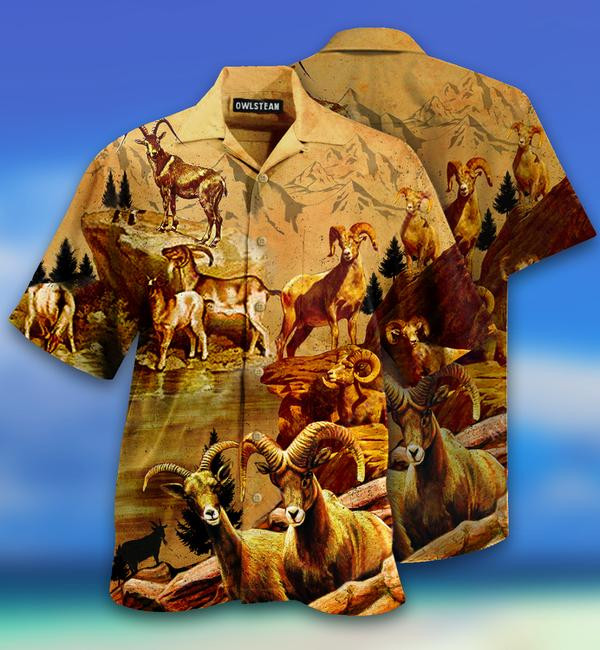 Animals Amazing Mountain Goat Limited Edition - Hawaiian Shirt - Hawaiian Shirt For Men