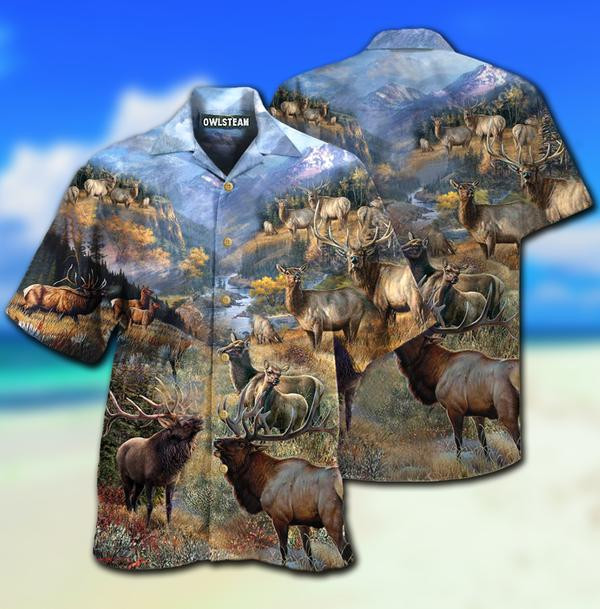 Animals Beautiful Country Elk Limited Edition - Hawaiian Shirt Hawaiian Shirt For Men