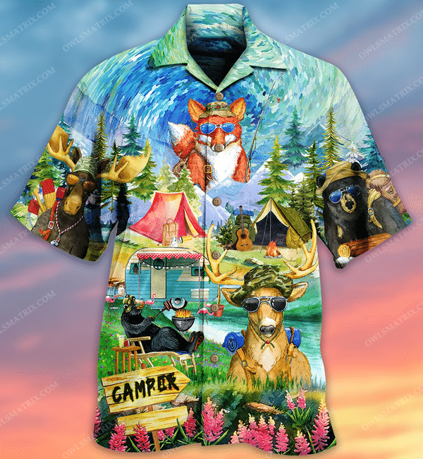 Animals Camping Happy Limited Edition - Hawaiian Shirt - Hawaiian Shirt For Men