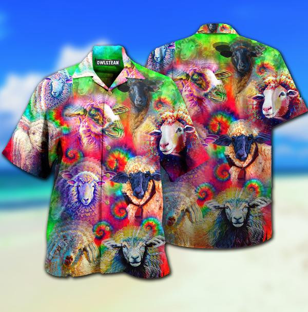 Animals Colorful Sheeps Limited - Hawaiian Shirt - Hawaiian Shirt For Men