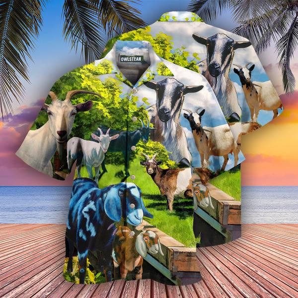 Animals Goat Anything Edition - Hawaiian Shirt - Hawaiian Shirt For Men