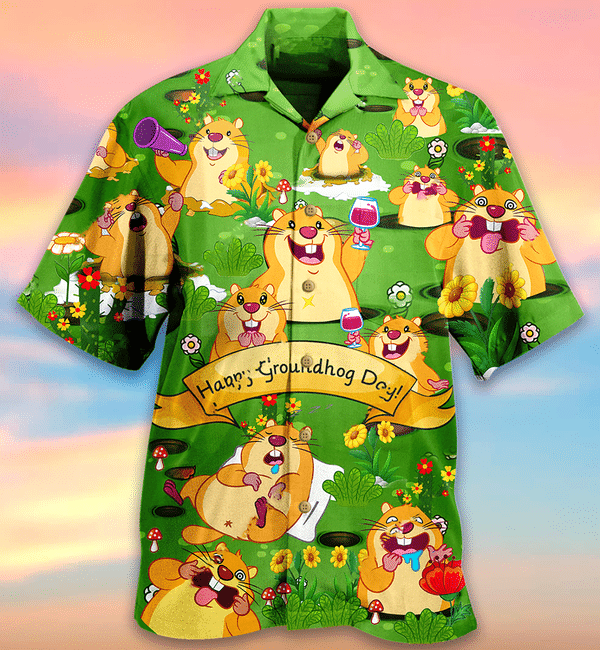 Animals Happy Groundhog Day Limited Edition - Hawaiian Shirt - Hawaiian Shirt For Men