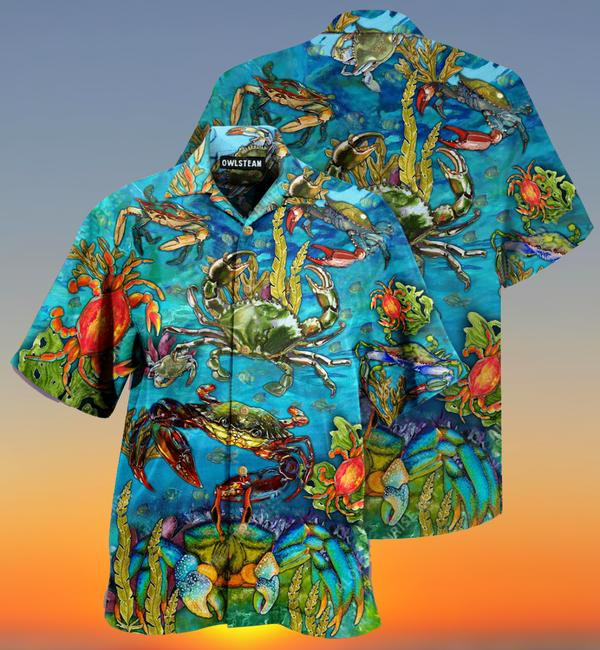 Animals Life Is Better With A Crab Limited Edition - Hawaiian Shirt - Hawaiian Shirt For Men