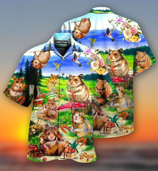 Animals Life Is Better With A Hamster Limited Edition - Hawaiian Shirt - Hawaiian Shirt For Men