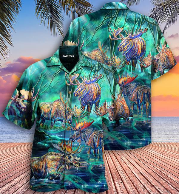 Animals Life Is Better With A Moose Edition - Hawaiian Shirt - Hawaiian Shirt For Men