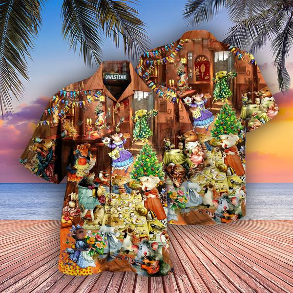 Animals Mouse Lets Party When No Hooman At Home Edition - Hawaiian Shirt - Hawaiian Shirt For Men