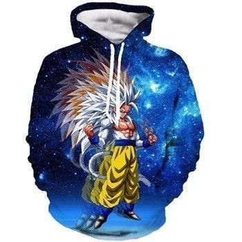Anime Dragon Ball Z Dbz Pocket Pullover And Zippered Hoodies Custom 3D Graphic Printed 3D Hoodie All Over Print Hoodie For Men For Women