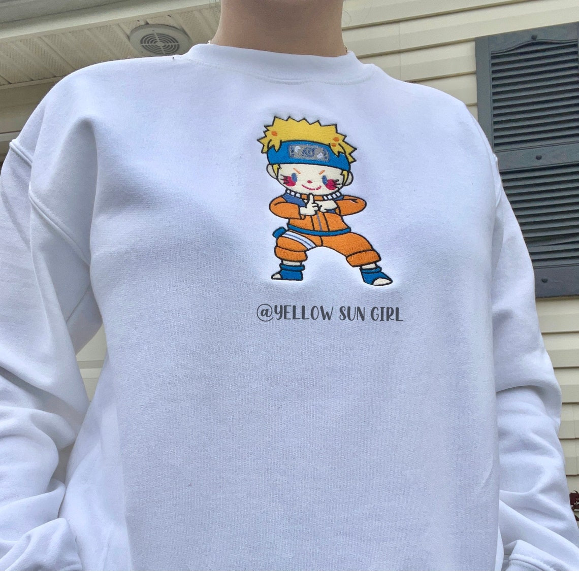 Anime Version 2 White Sweatshirt Pokemon Anime Embroidery