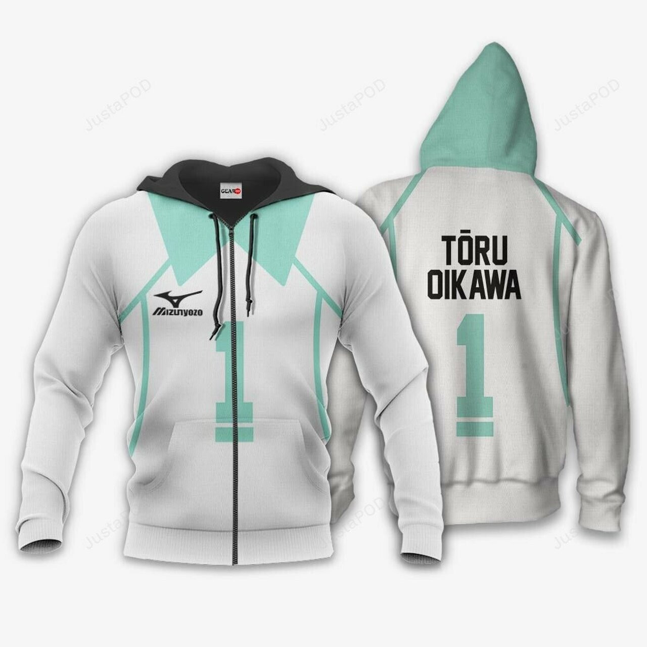 Aoba Johsai Toru Oikawa Num 1 Haikyuu Anime 3d All Over Print Hoodie