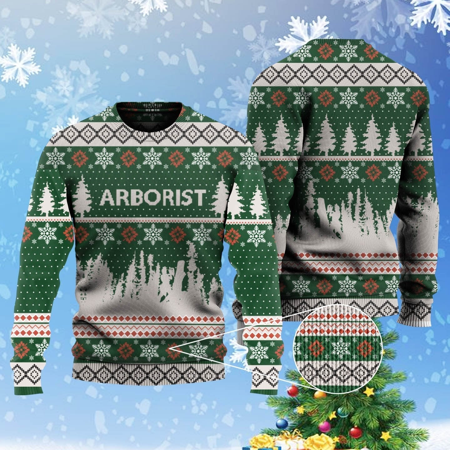 Arborist Christmas Ugly Christmas Sweater Ugly Sweater For Men Women