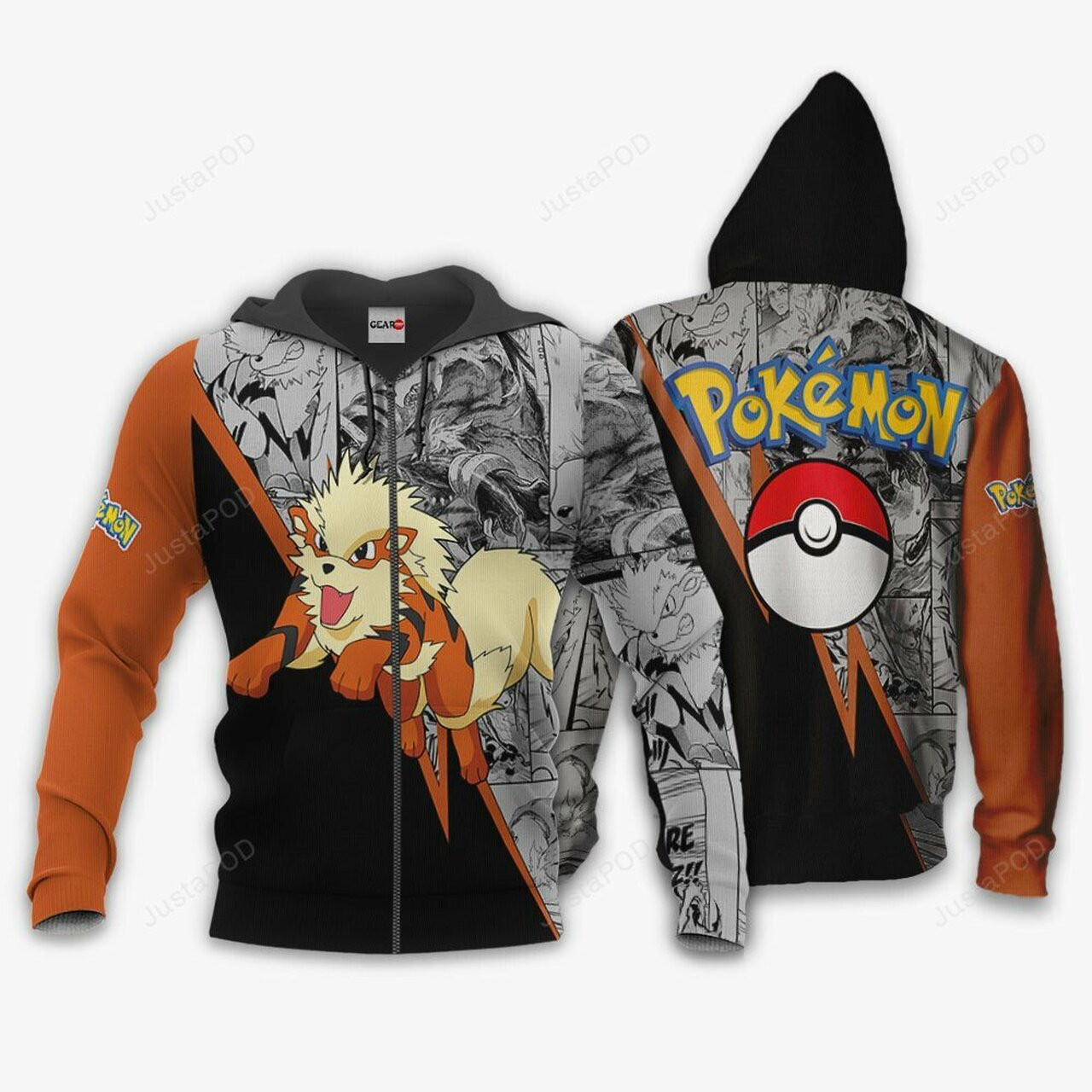 Arcanine Pokemon 3d All Over Print Hoodie