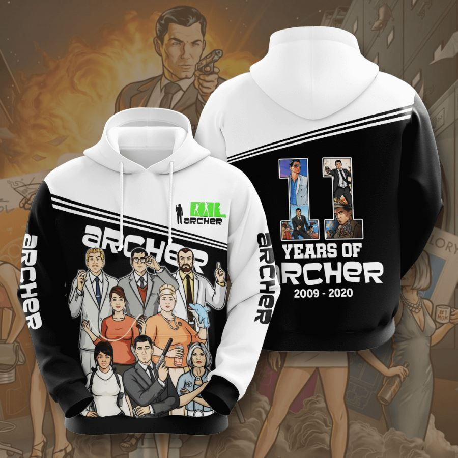 Archer No45 Custom Hoodie 3D All Over Print