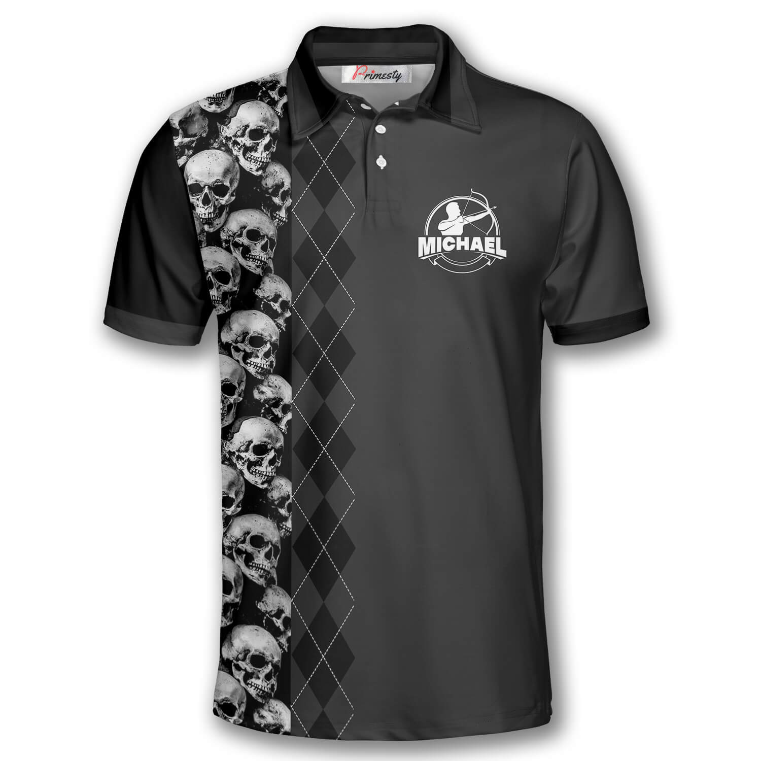 Archery I Know I Shoot Like an Old Man Custom Polo Archery Shirts for Men