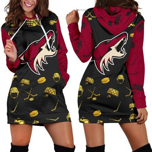 Arinoza Coyotes Hoodie Dress Sweater Dress Sweatshirt Dress 3d All Over Print For Women Hoodie