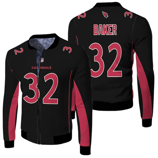 Arizona Cardinals Budda Baker 32 Nfl Color Rush Limited Black Jersey Style Gift For Arizona Fans Fleece Bomber Jacket