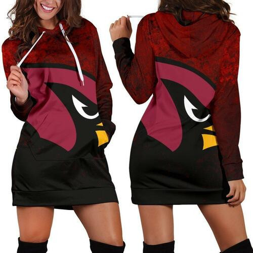 Arizona Cardinals Hoodie Dress Sweater Dress Sweatshirt Dress 3d All Over Print For Women Hoodie