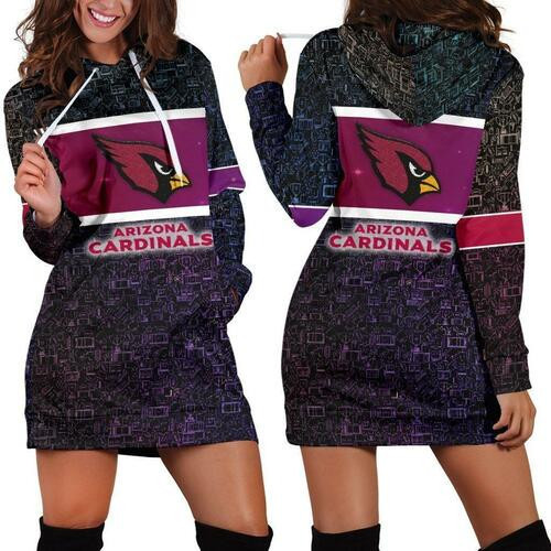 Arizona Cardinals Hoodie Dress Sweater Dress Sweatshirt Dress 3d All Over Print For Women Hoodie