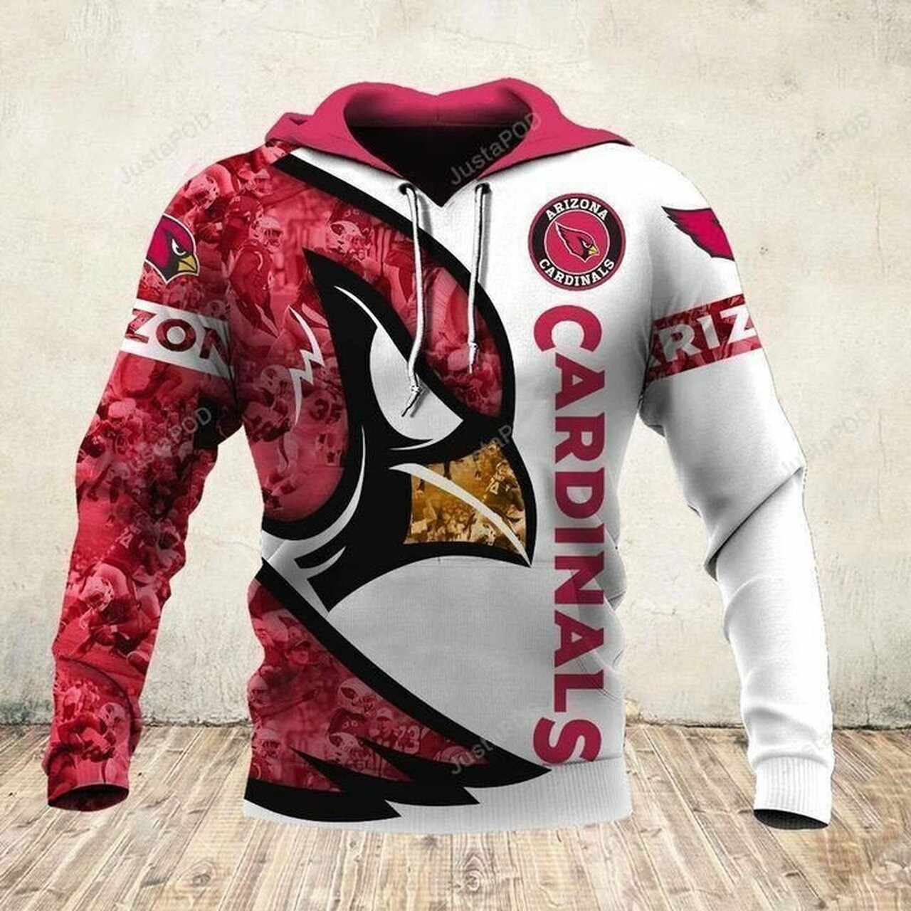 Arizona Cardinals Nfl 3d All Over Print Hoodie