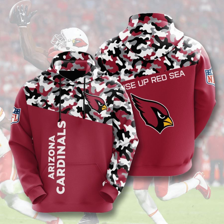 Arizona Cardinals No68 Custom Hoodie 3D All Over Print