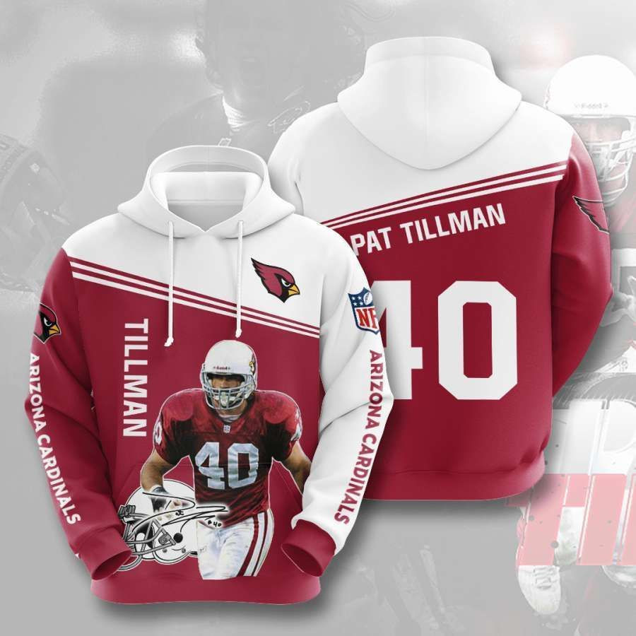 Arizona Cardinals No72 Custom Hoodie 3D All Over Print