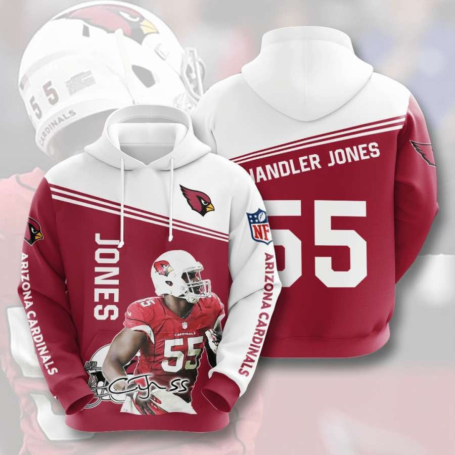 Arizona Cardinals No75 Custom Hoodie 3D