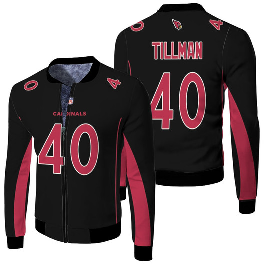 Arizona Cardinals Pat Tillman 40 Nfl Color Rush Limited Black Jersey Style Gift For Arizona Fans Fleece Bomber Jacket