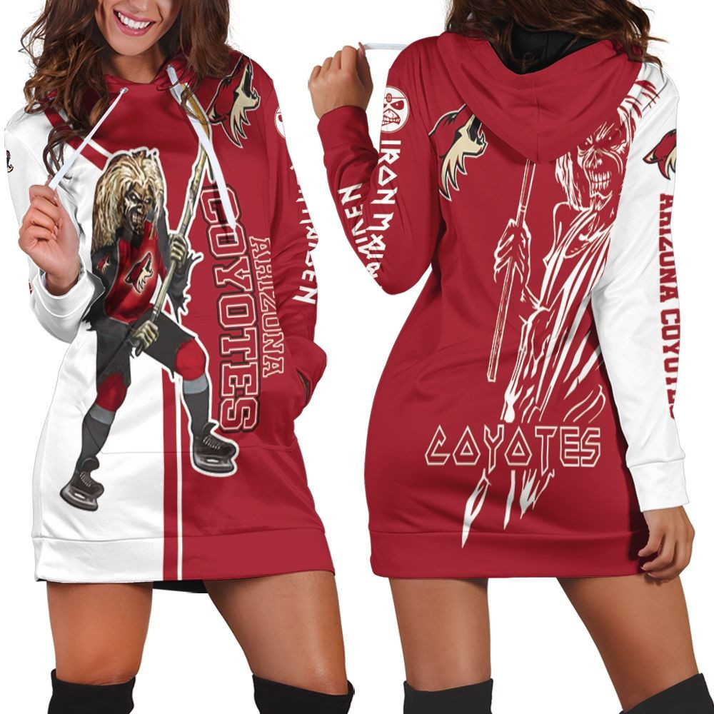Arizona Coyotes And Zombie For Fans Hoodie Dress Sweater Dress Sweatshirt Dress