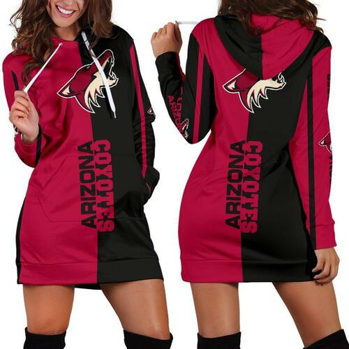 Arizona Coyotes Hoodie Dress Sweater Dress Sweatshirt Dress 3d All Over Print For Women Hoodie