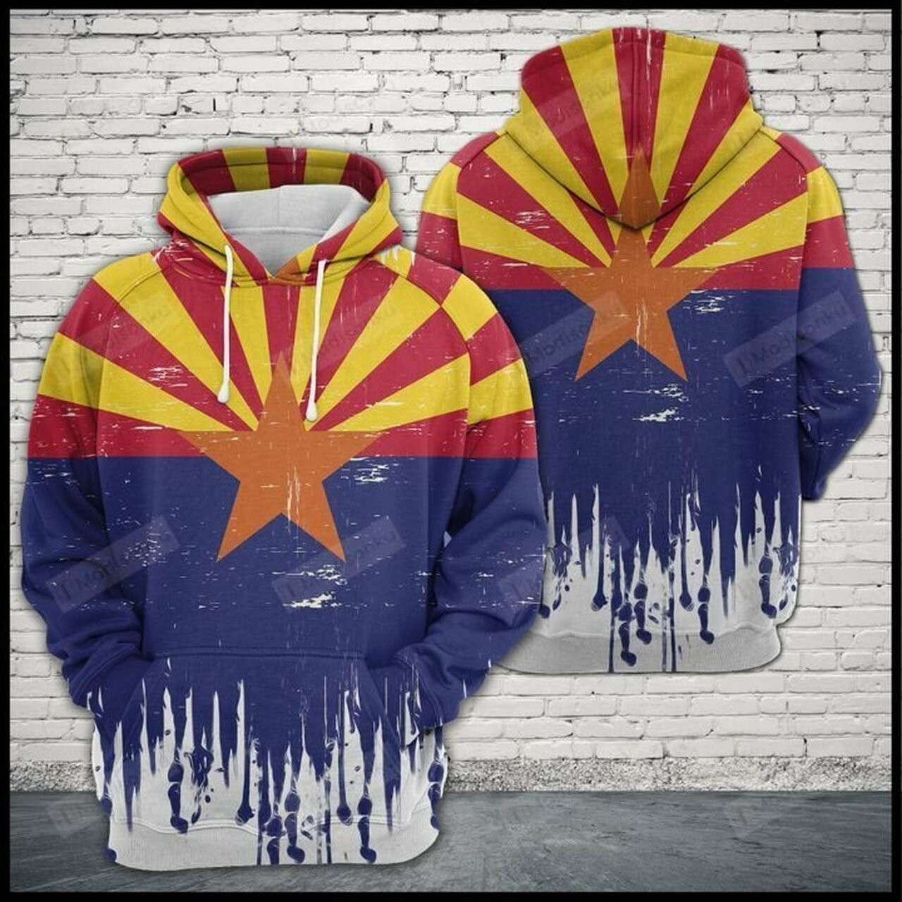 Arizona Flag 3d All Over Print Hoodie