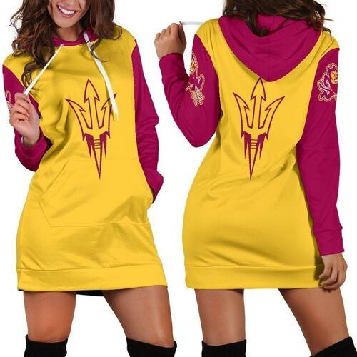 Arizona State Sun Devils Hoodie Dress Sweater Dress Sweatshirt Dress 3d All Over Print For Women Hoodie