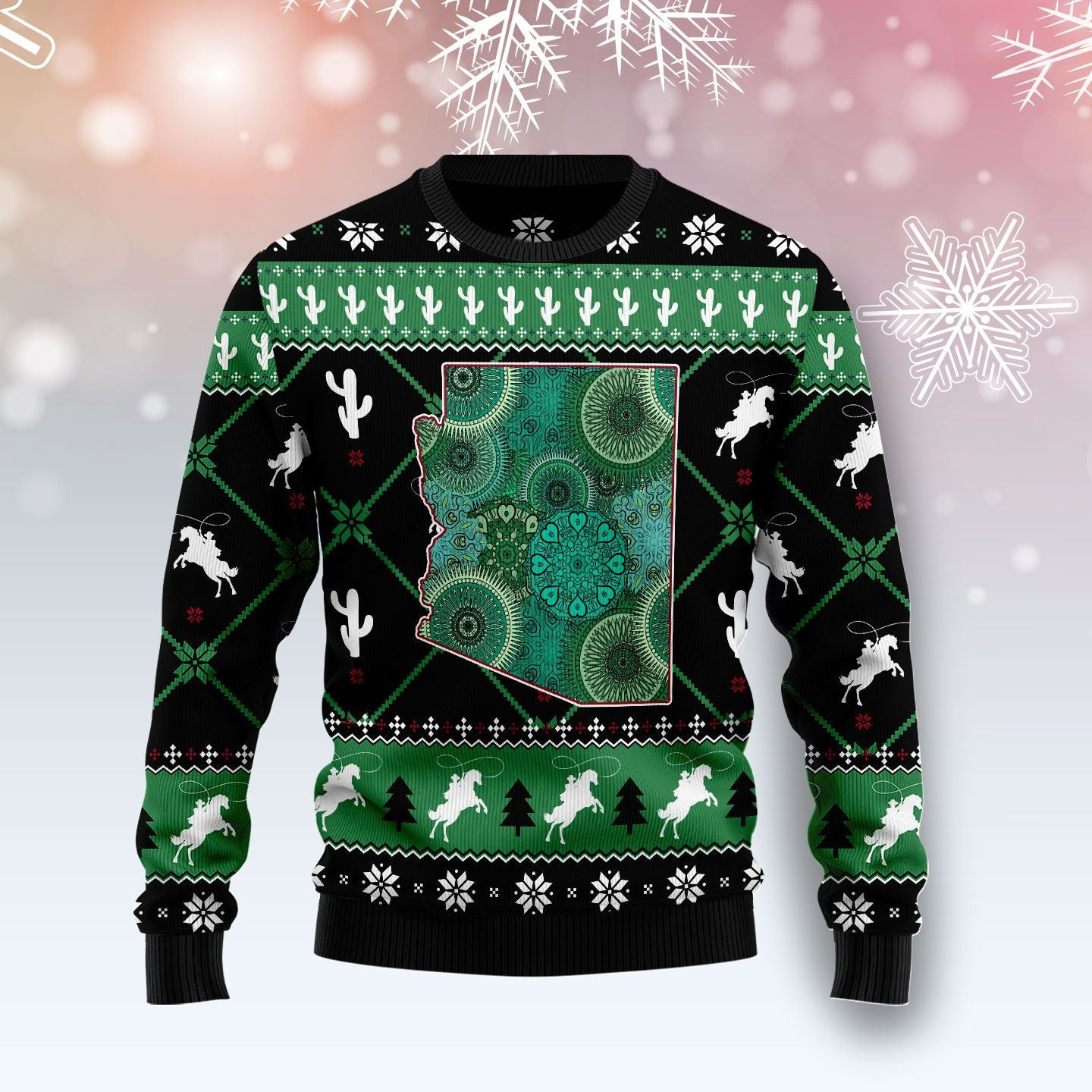 Arizona USA Symbols Pattern Ugly Christmas Sweater