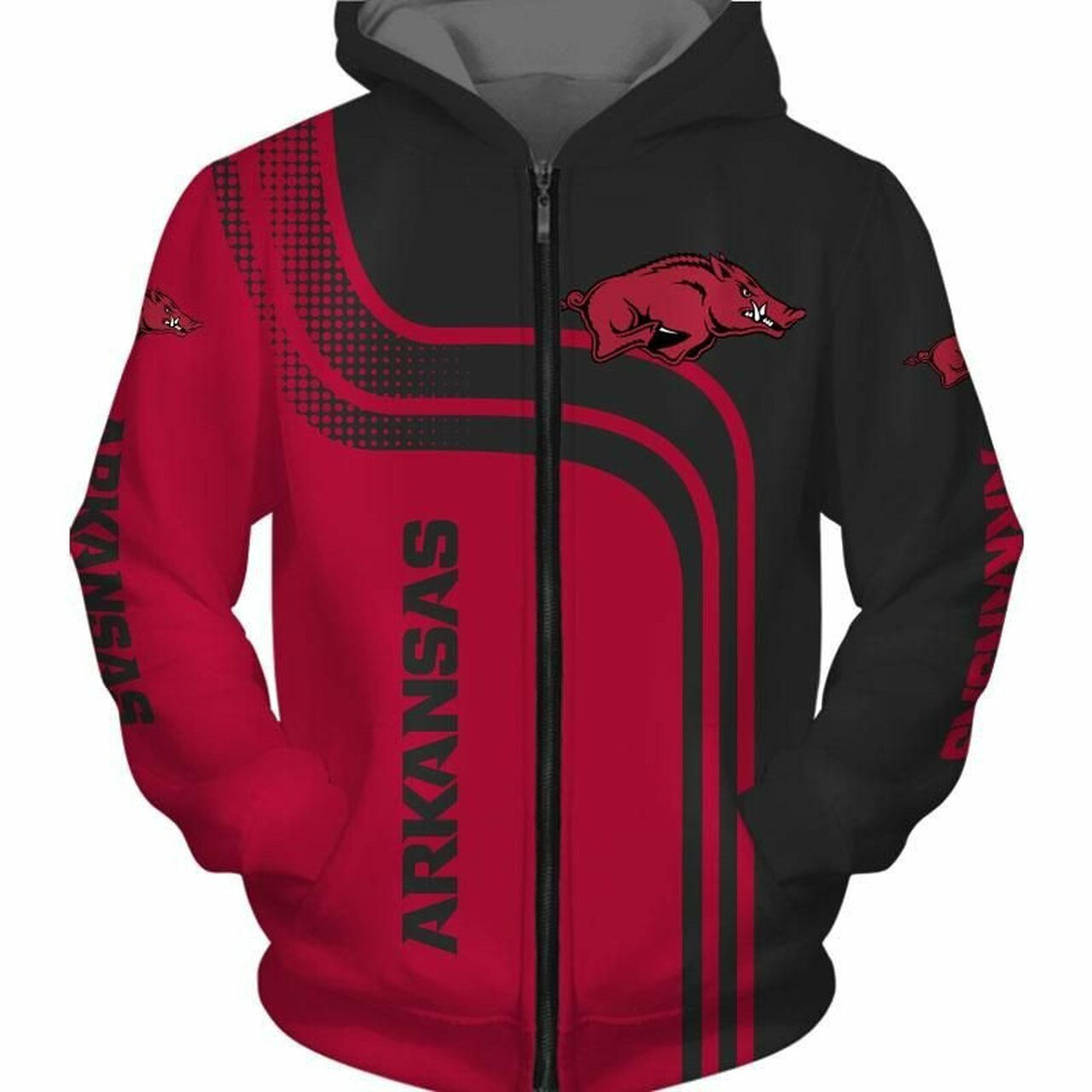 Arkansas Razorbacks 3d All Over Print Hoodie