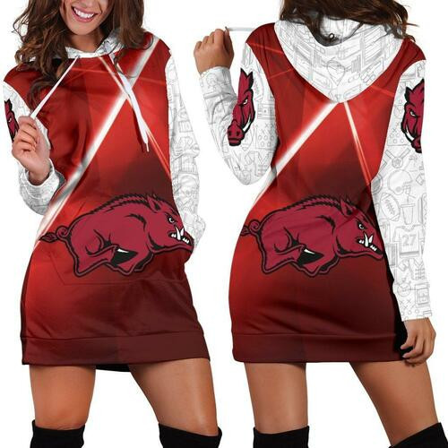 Arkansas Razorbacks Hoodie Dress Sweater Dress Sweatshirt Dress 3d All Over Print For Women Hoodie