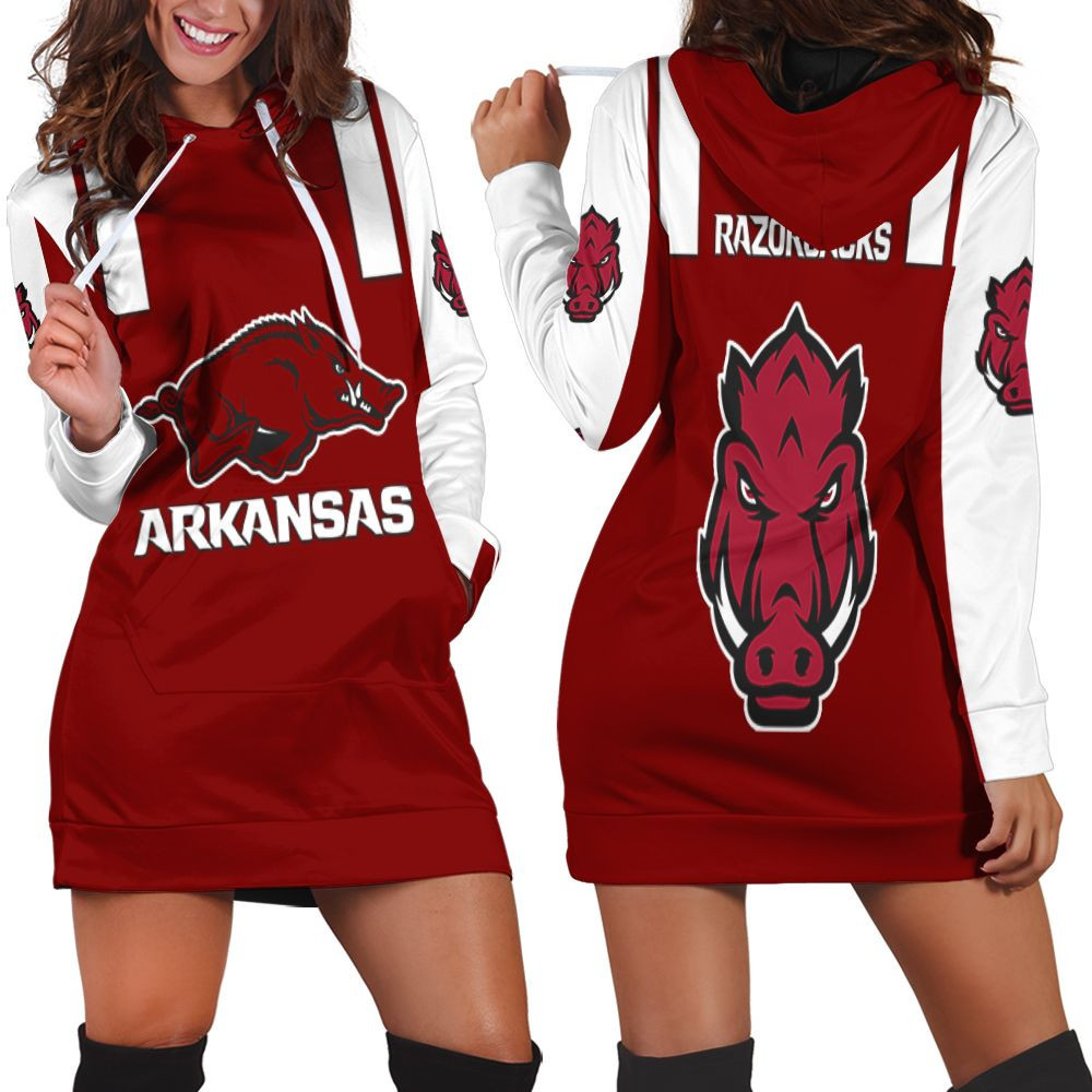 Arkansas Razorbacks Ncaa For Razorbacks Fan 3d Hoodie Dress Sweater Dress Sweatshirt Dress