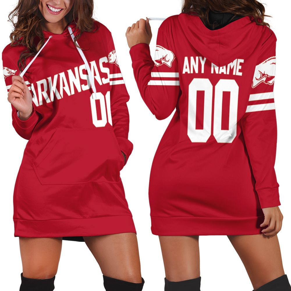 Arkansas Razorbacks Razorbacks College Red Baseball 3d Hoodie Dress Sweater Dress Sweatshirt Dress