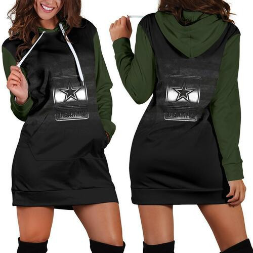 Army Womens Hoodie Dress Sweater Dress Sweatshirt Dress 3d All Over Print For Women Hoodie