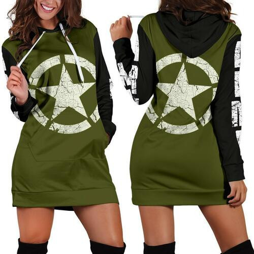 Army Womens Hoodie Dress Sweater Dress Sweatshirt Dress 3d All Over Print For Women Hoodie