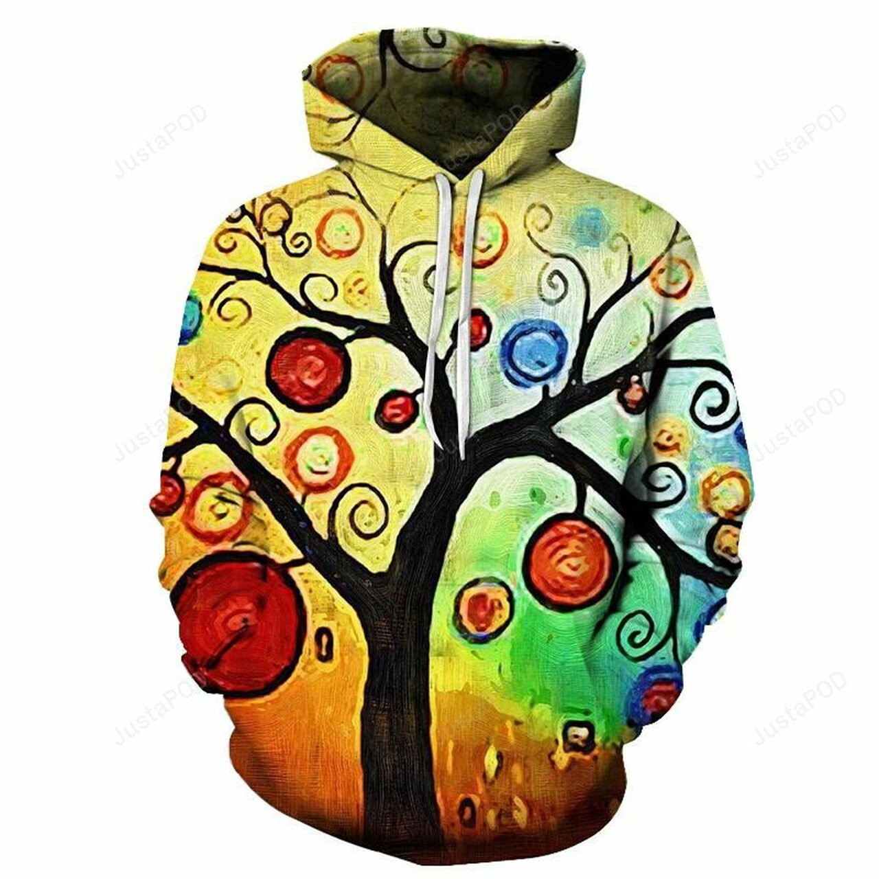 Artsy Tree Oil Painting 3d All Over Print Hoodie